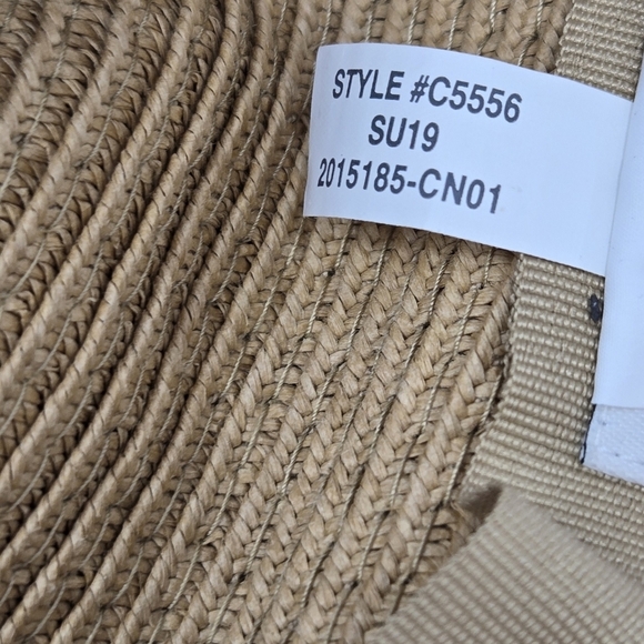 J. CREW TEXTURED SUMMER STRAW HAT DUSTY DUNE SHAPED SUN HAT WOMEN OS VACATION - Picture 16 of 16